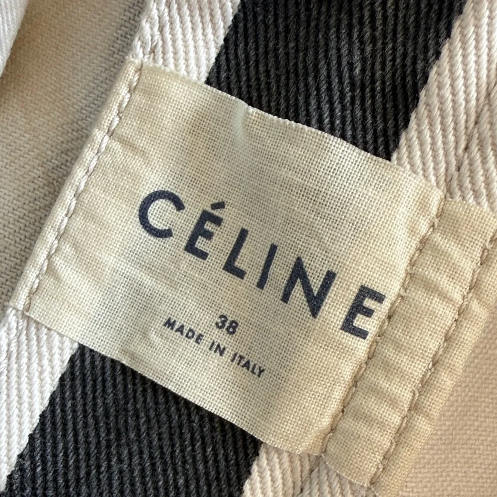 Celine Black and White Striped Cropped Pants - Picture 5 of 9